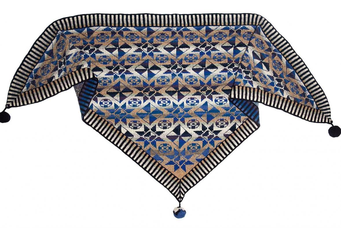 The Blue Tile shawl - Blue